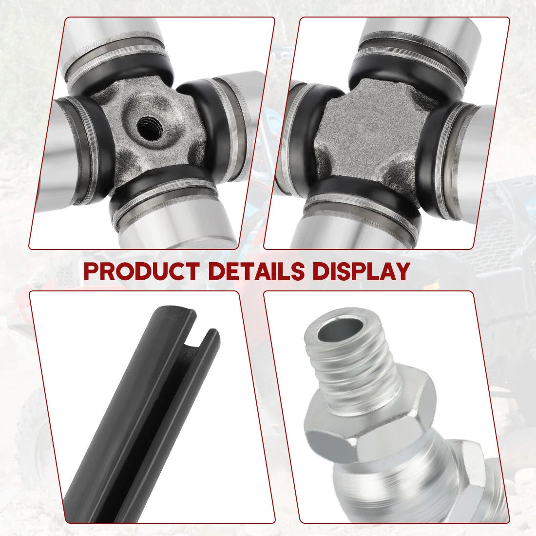 4x Front & Rear Prop Shaft U-Joint for Polaris Sportsman 550 600 700 800 850