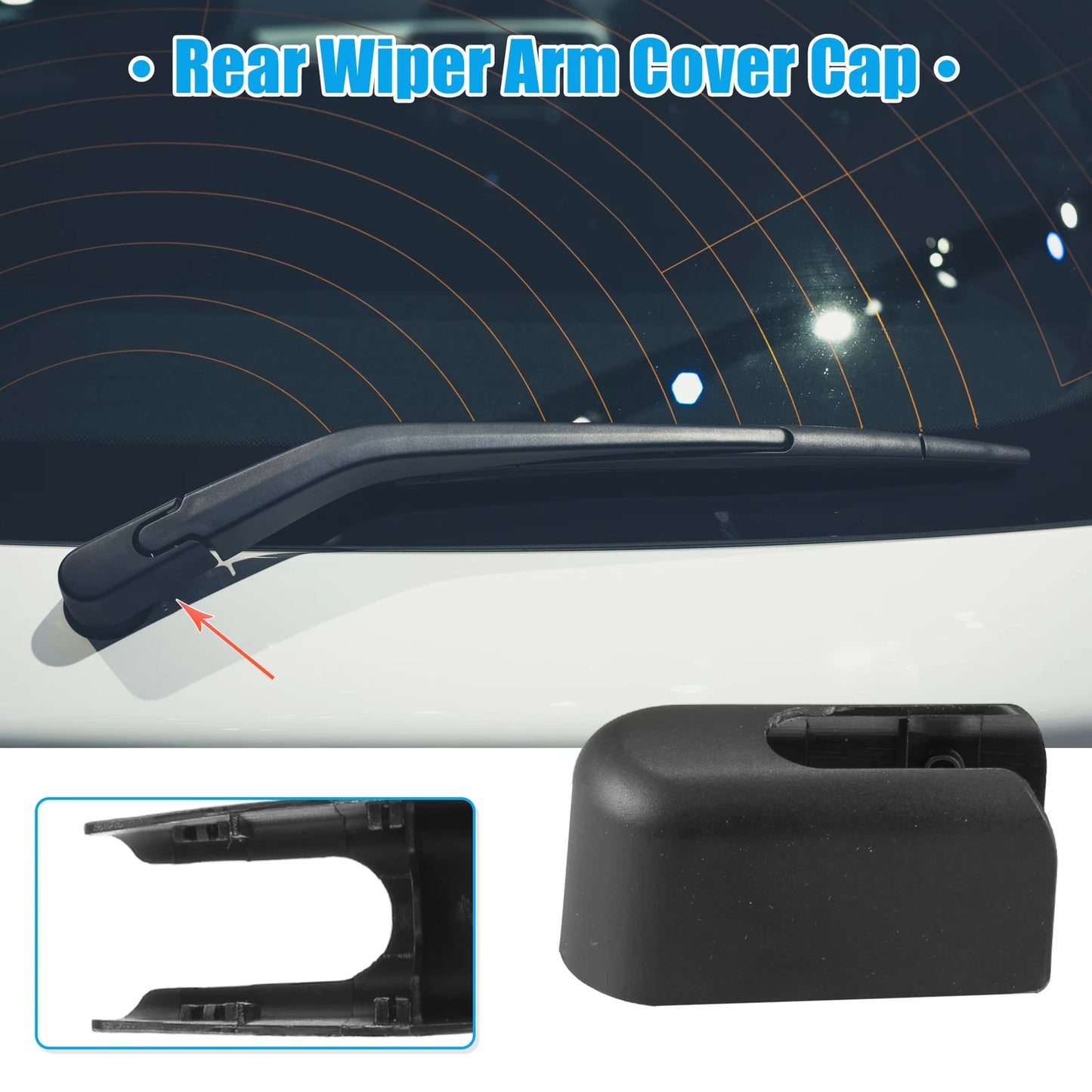 Rear Windshield Wiper Arm Nut Cover for Ford Fiesta (2008-2018)