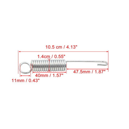 Silver Tone Motorcycle Kickstand Springs for Honda CG125