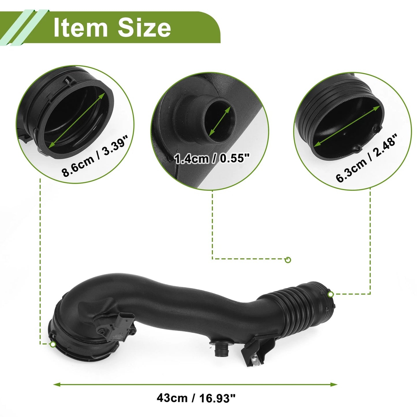 Car Air Intake Hose Pipe for BMW F10 F07 X5 X6 (2010-2017) - 1 x Piece