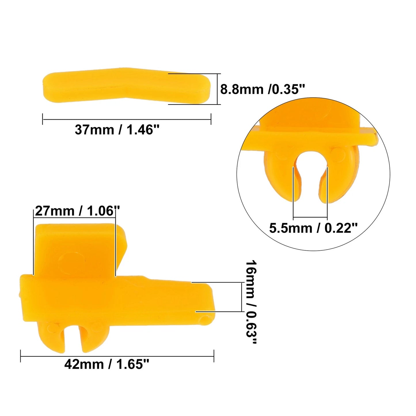 6 x Tire Changer Demount Head Plastic Insert 1.65x0.63x1.06 for Motorcycle