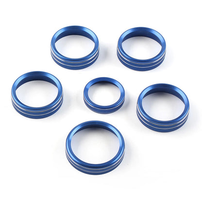 6x Air Conditioner Switch Knob Trim for Ford F150 XLT (2015-2020) Blue