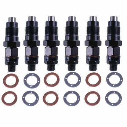 6Pcs Diesel Fuel Injectors for Land Cruiser Coaster 1HZ (70-80)