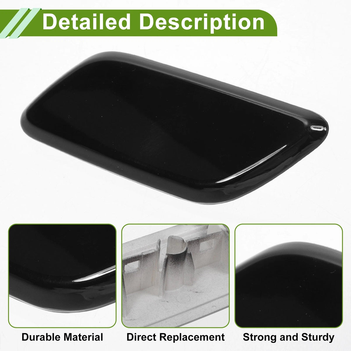 Front Left Washer Nozzle Cover for Toyota Land Cruiser (2013-2015) Black