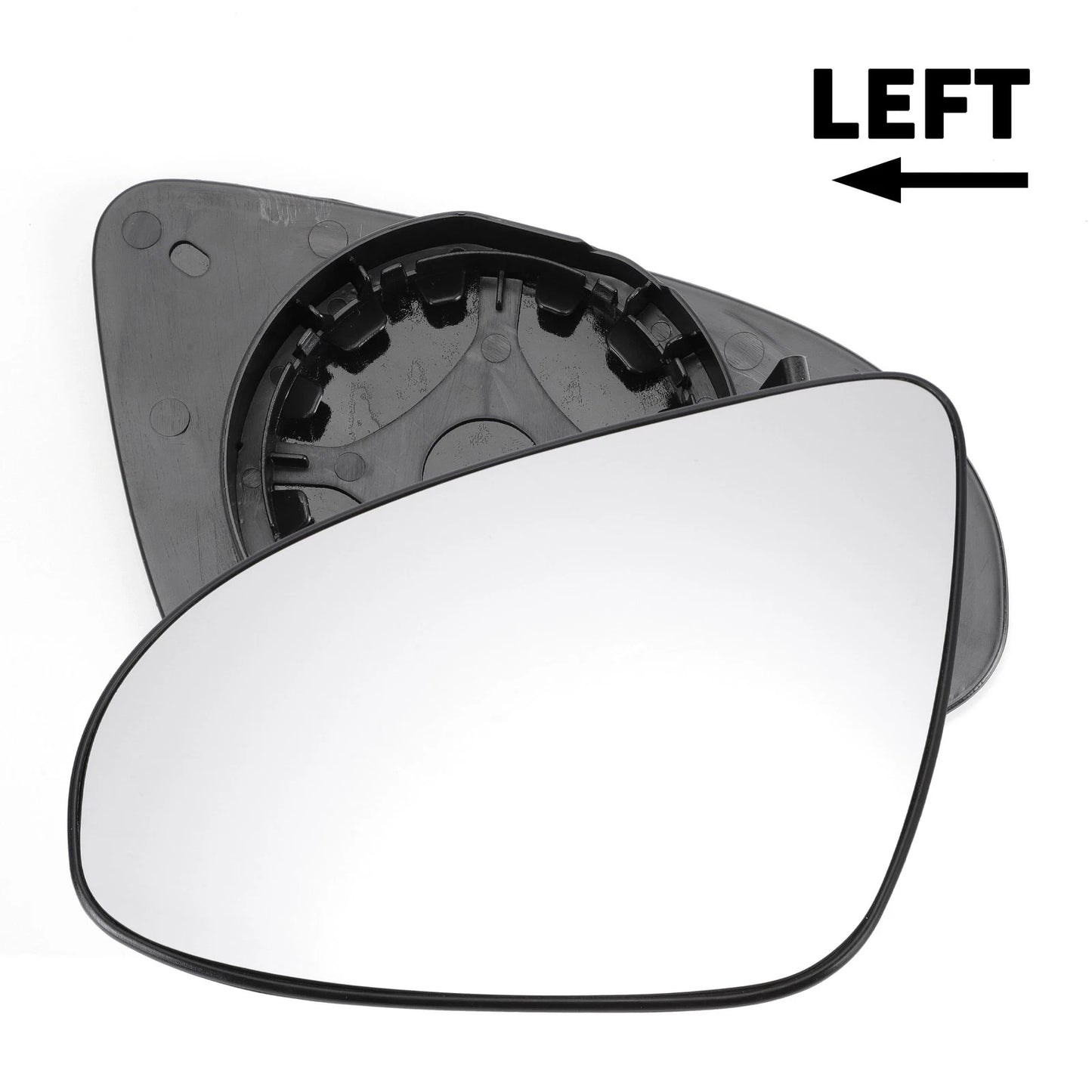 Left Side White Mirror Glass w/ Back Non-heated for Peugeot 108