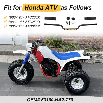 Heavy Duty Handlebar & Grips for Honda ATC200X (1983–1987)