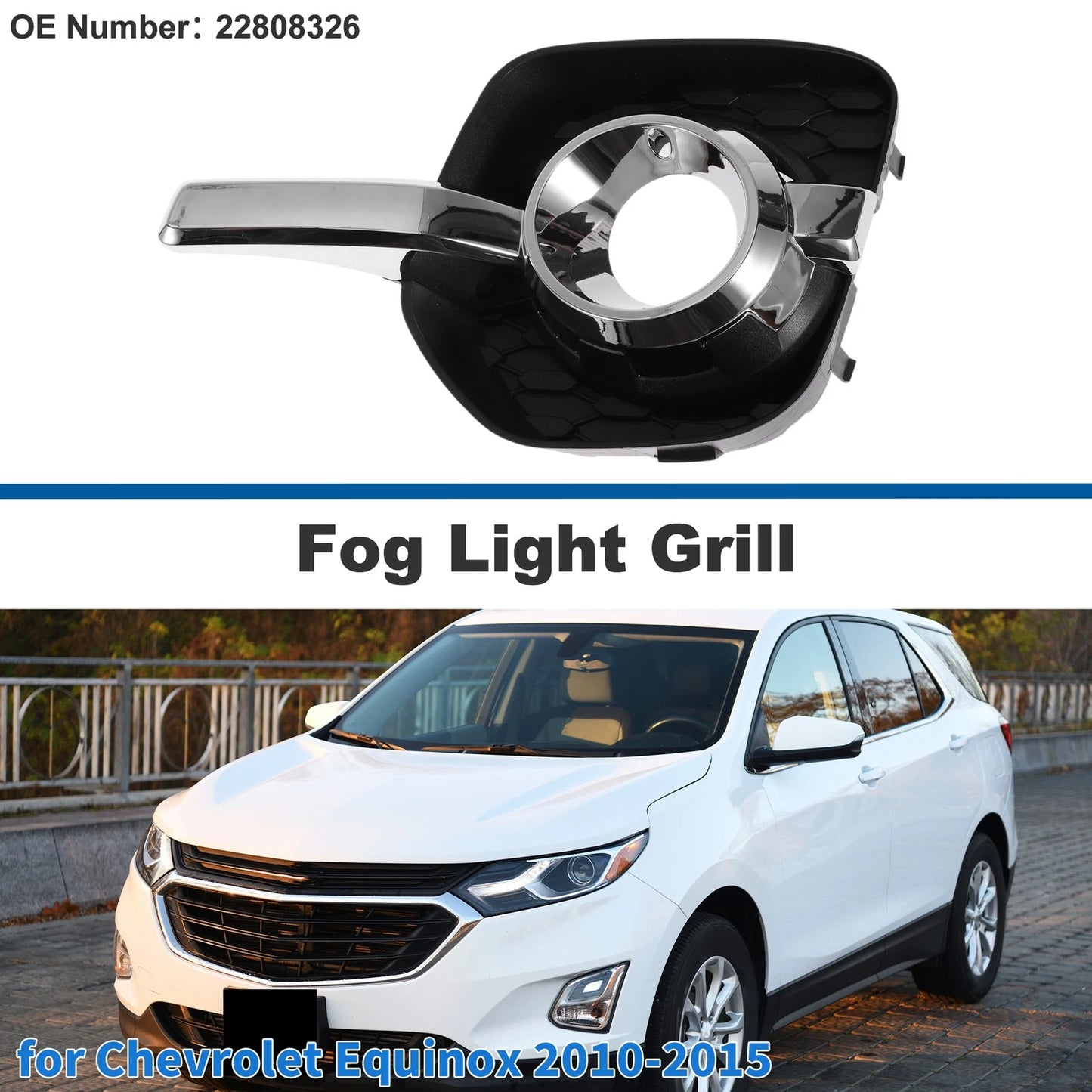 Front Left Fog Light Grill for Chevrolet Equinox (2010-2015)