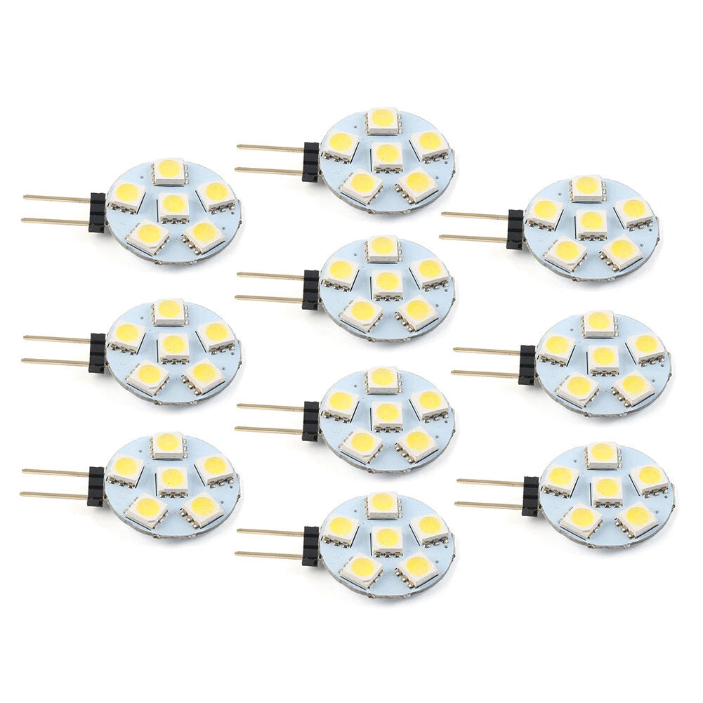 10 x DC12V G4 5050 SMD 6 LED Bulb Lamp for Car