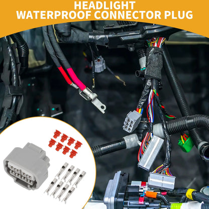 Headlight Waterproof Connector Plug Female Wire Terminal Connector for Toyota