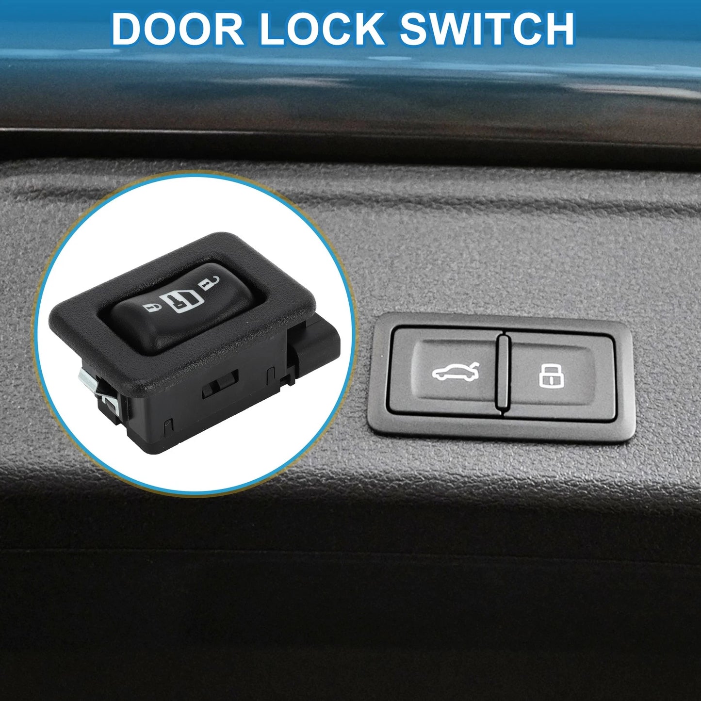 Door Lock Switch for Chevrolet Silverado 1500 2500 3500 Plastic Metal Black