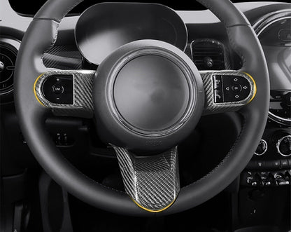 Carbon Fiber Steering Wheel Cover for Mini Cooper F55/56/57 (2021-2022)