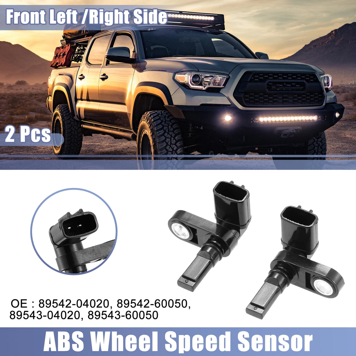2 x Front Left Right ABS Wheel Speed Sensors for Toyota Tacoma (2005-2015)