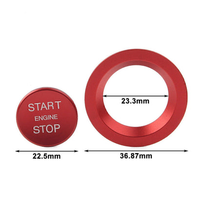 Keyless Engine Push Start Button Ring Cover for Range Rover Jaguar XJ XFR