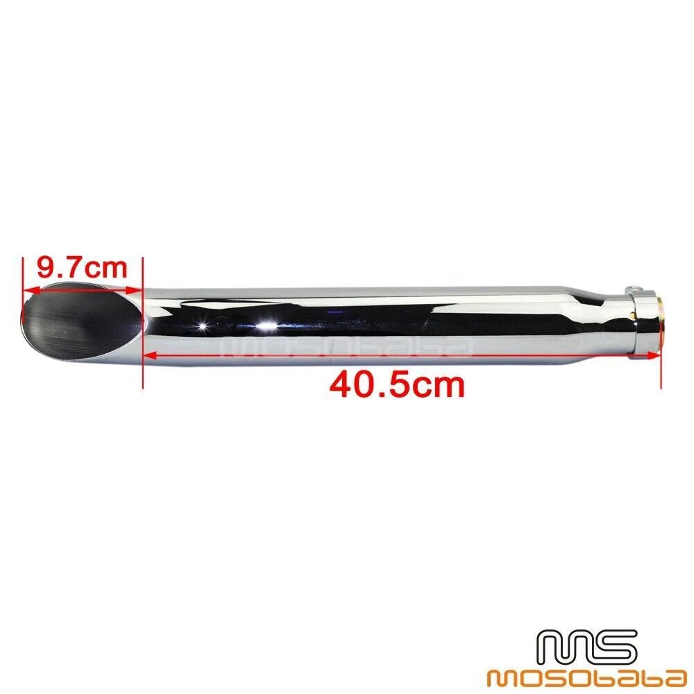 Chrome Muffler Exhaust Pipe Silencer 19" for Harley Road King, Tri Glide