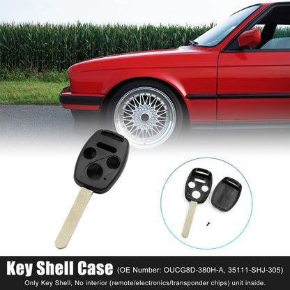 Key Shell Case for Honda Accord (2003-2007) 4 Button Black