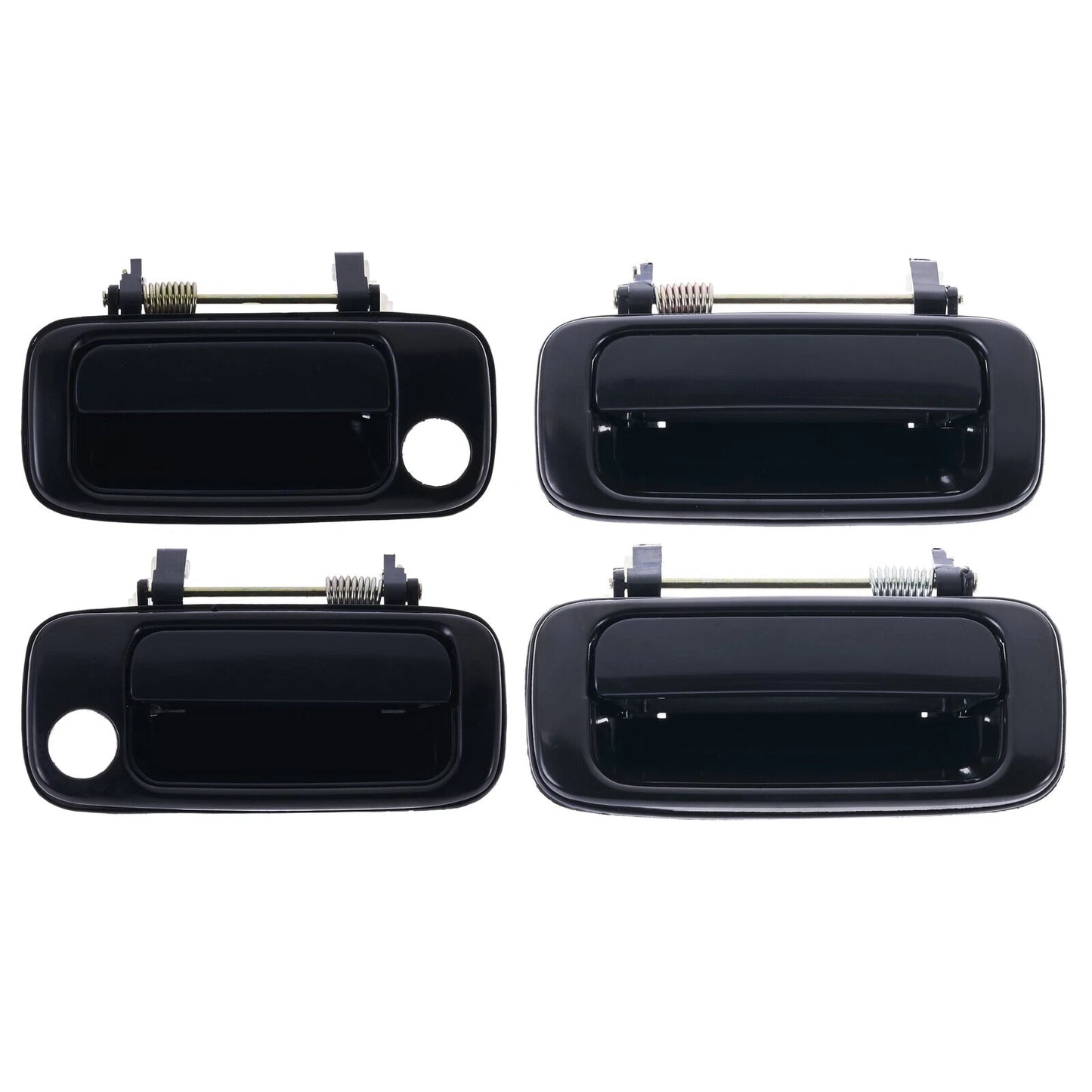 4pc Front/Rear Left & Right Outer Door Black for Toyota LC J80 (1990–1998)