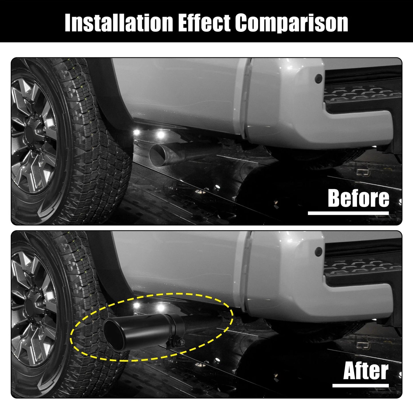 Exhaust Tip Set for Toyota Tacoma 2005-2022 - Muffler Upgrade