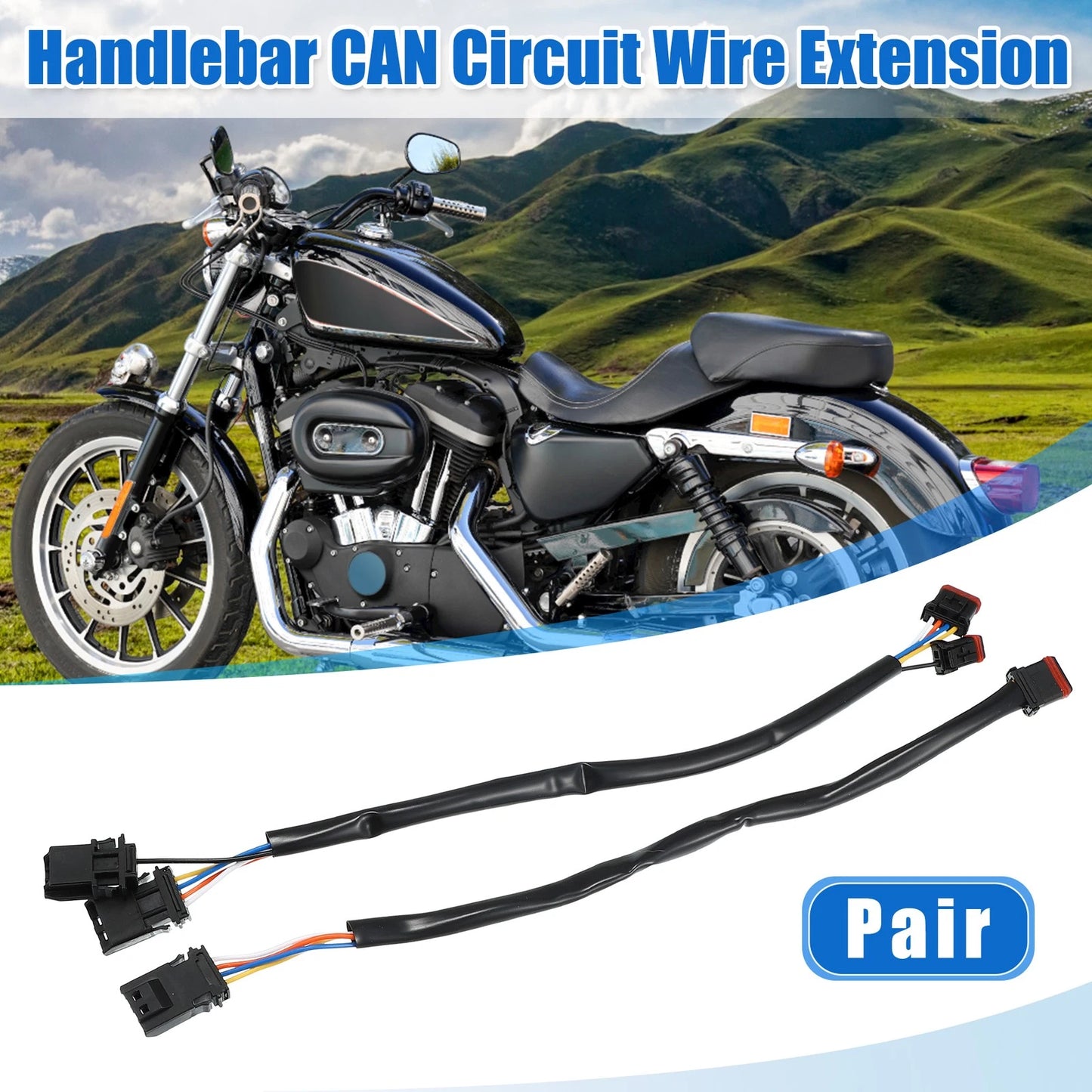Harness / 10in / Handlebar CAN Bus Wire Ext for Harley Softail Dyna