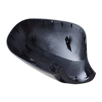Gloss Black Textured Mirror Cover Caps for BMW LCI E90 328i 335i (2009-2011)