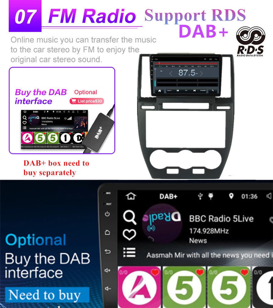9" Android 11.0 GPS Stereo Radio for Land Rover Freelander 2006-2012