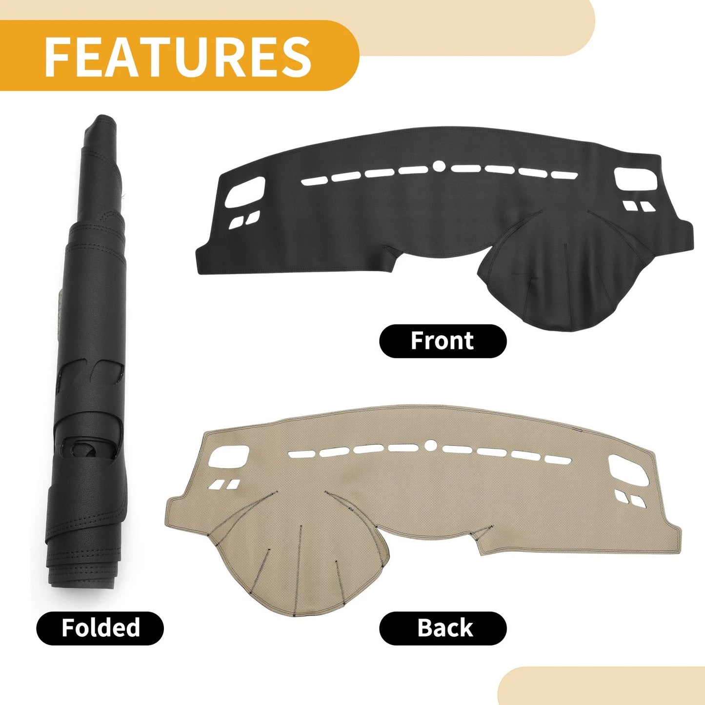 Dashboard Cover Mat for Peugeot 308 (2007-2013) Black Anti-Slip