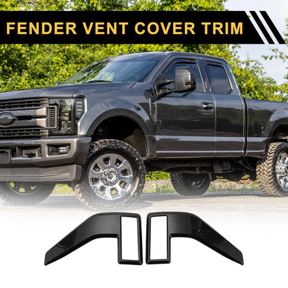 Fender Vent Cover Trim for Ford F-150 2021-2024 Carbon Fiber Pattern 1 Set