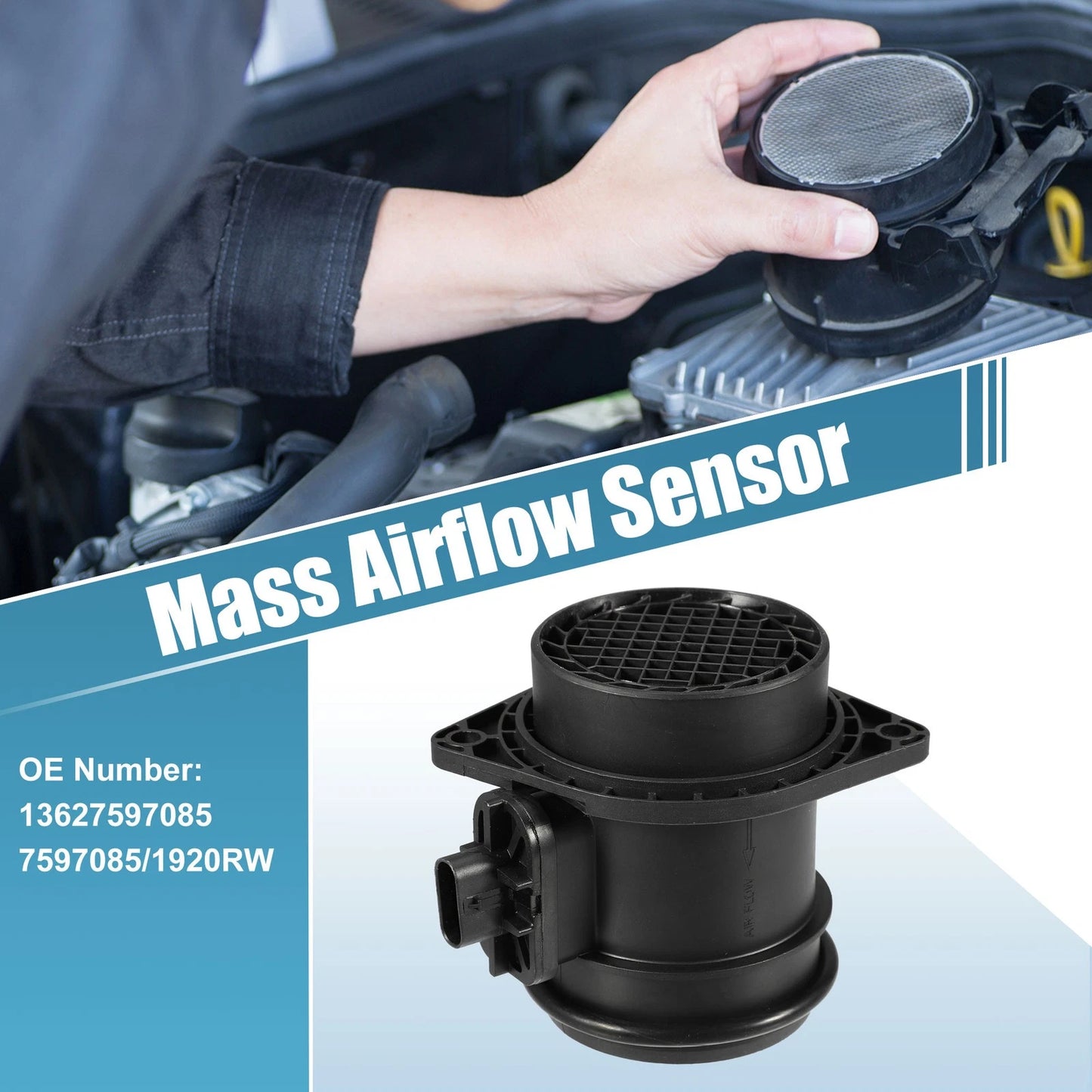 Mass Air Flow MAF Sensor for MINI Clubman R55 1.6 Cooper (2010-2014)