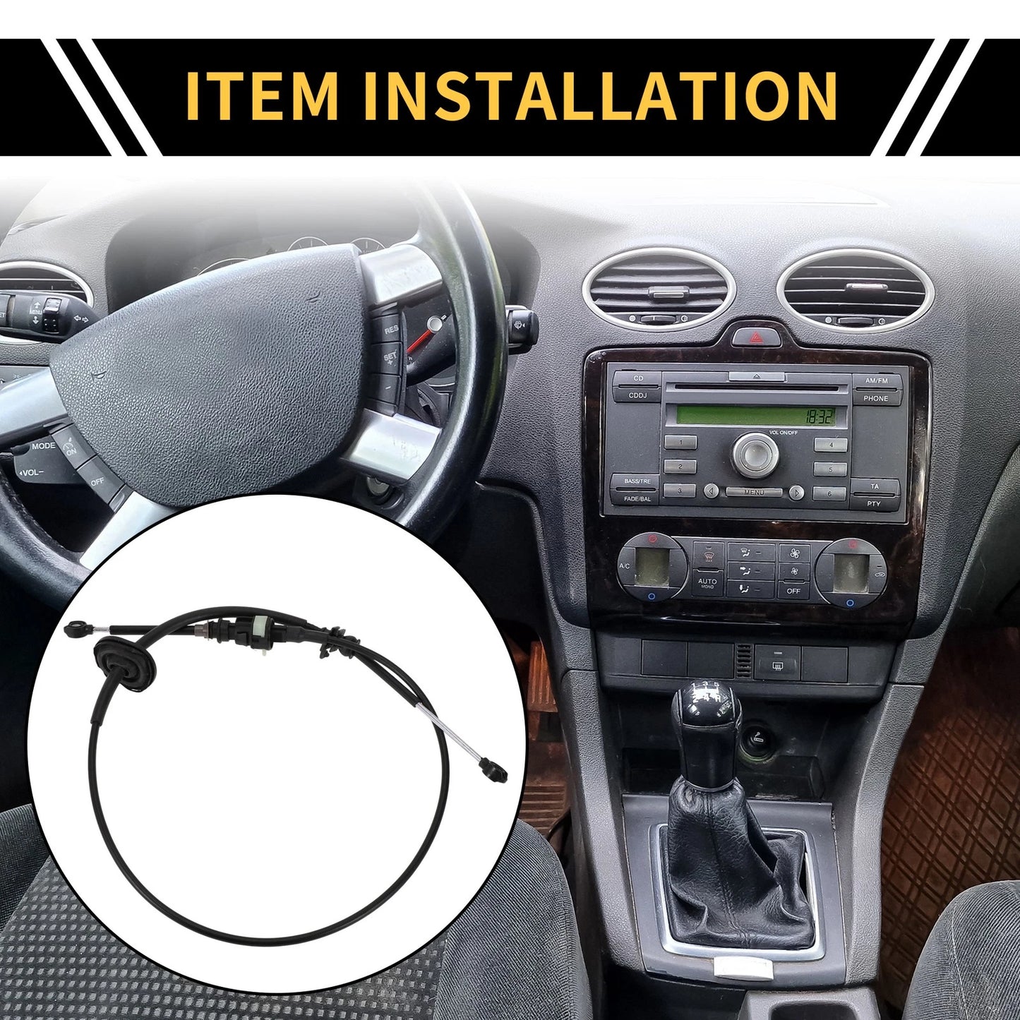 Auto Transmission Gear Shifter Cable for Ford F-150, F-250 (1992-1997)