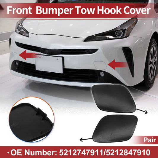 Front Car Tow Hook Cover Cap 1 Pair for Toyota Prius (2019–2022)
