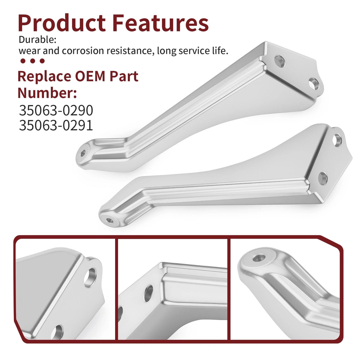 L+R Rear Fender Brackets for Kawasaki KFX 450R 2008-2014