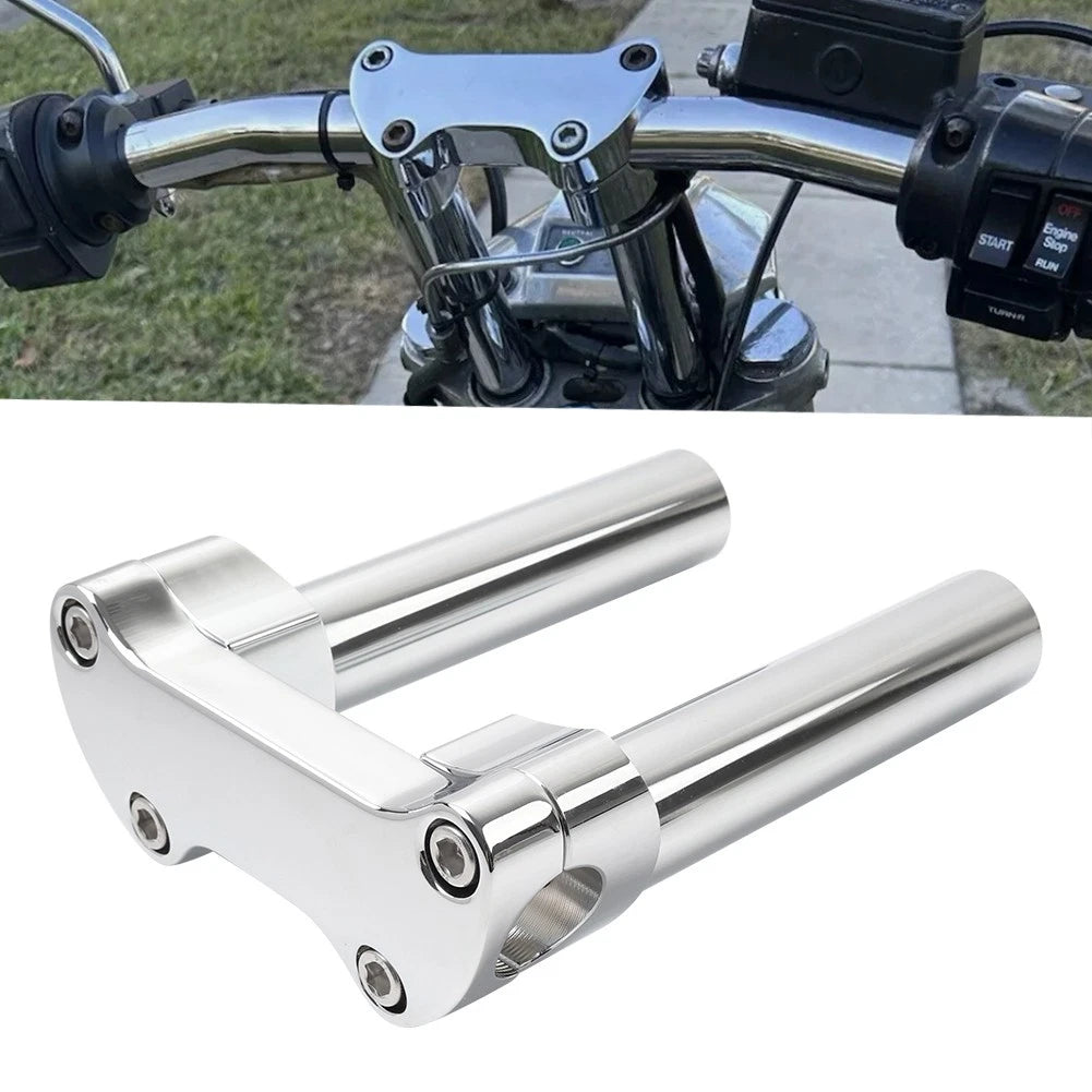 Chrome 6" Handlebar Riser 1" Top Clamp for Harley Road Glide, King, Dyna, Softail