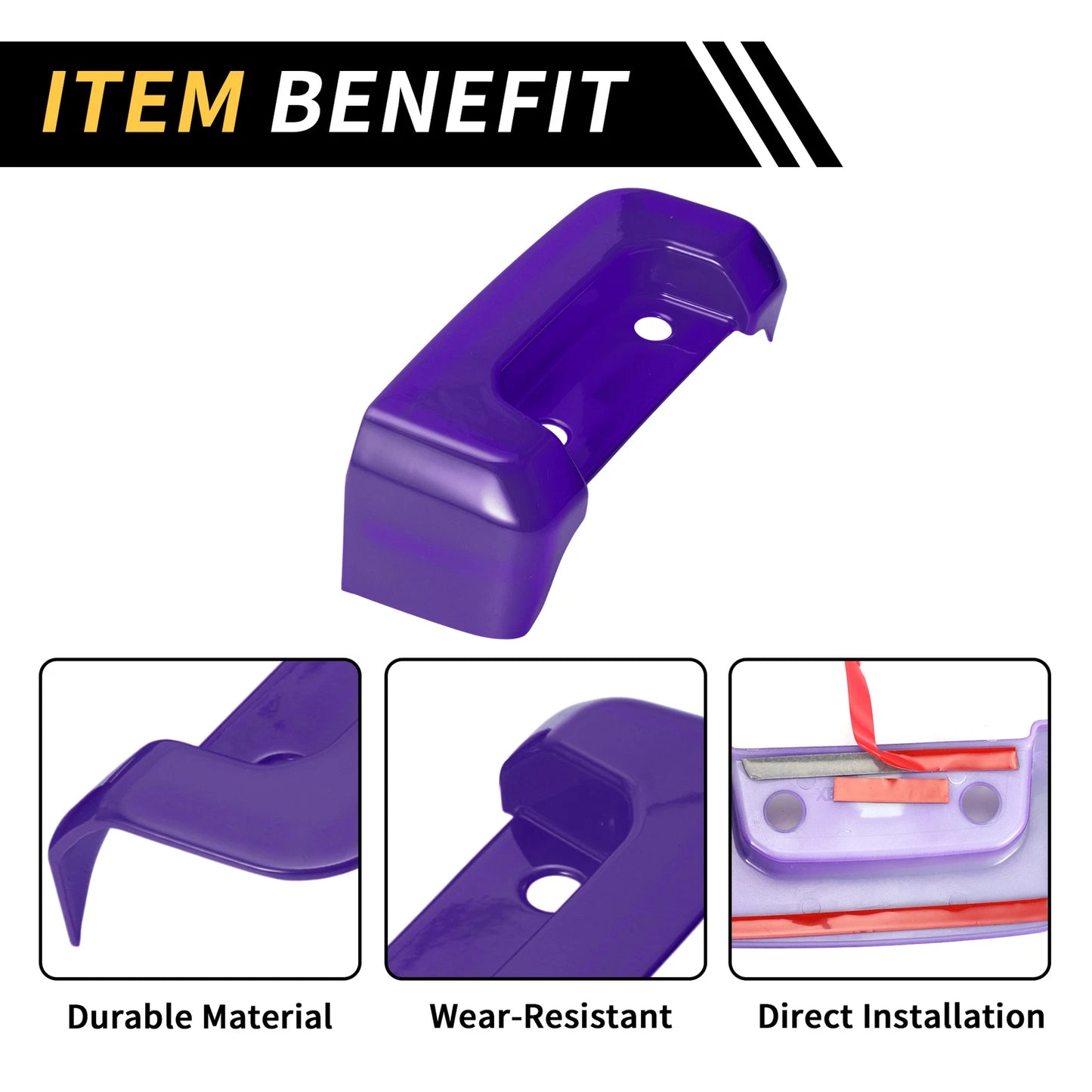 Rear Door Latch Lock Cover Trim for Jeep Wrangler JL JLU (2018-2024) - Purple