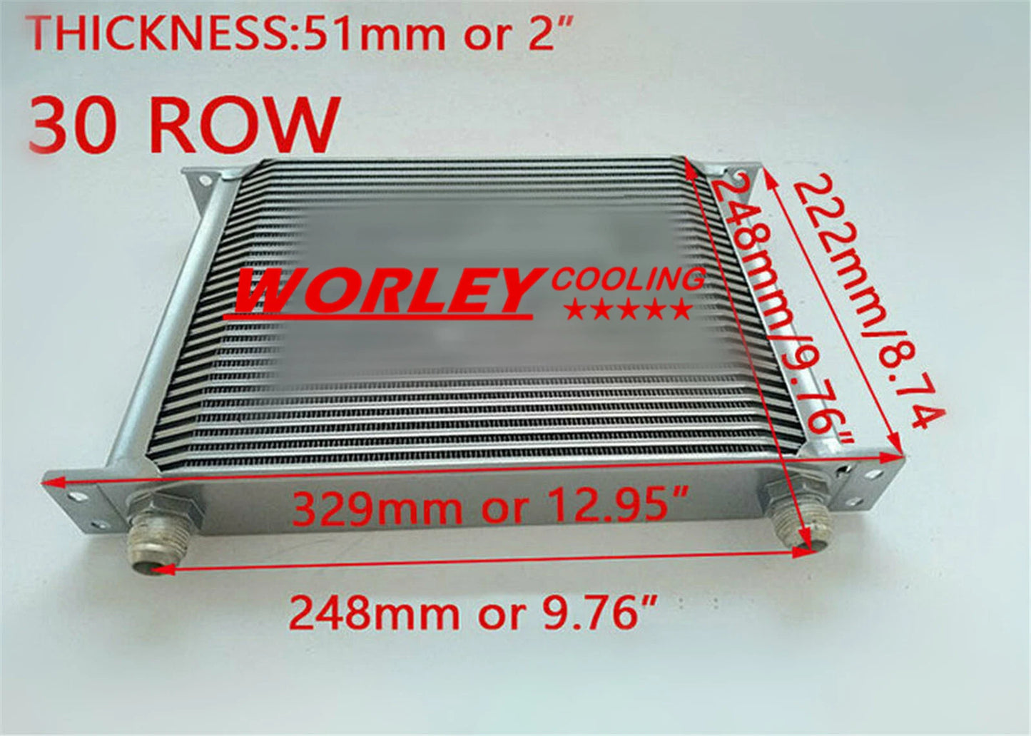 10-AN Universal Engine Transmission Oil Cooler 30 Rows