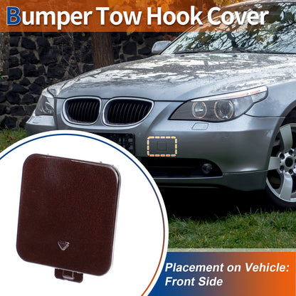 Front Car Bumper Tow Hook Cover for BMW 525i 530i (2004-2007) - Red