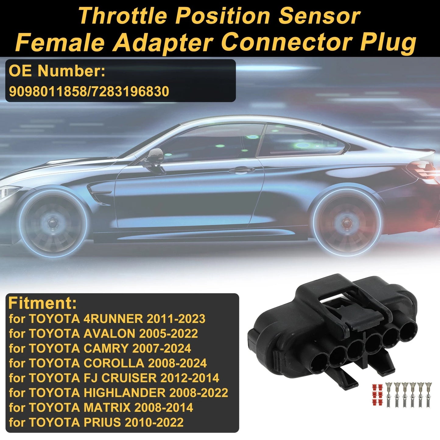 6-Pin Throttle Position Sensor Connector Plug for TOYOTA 4RUNNER