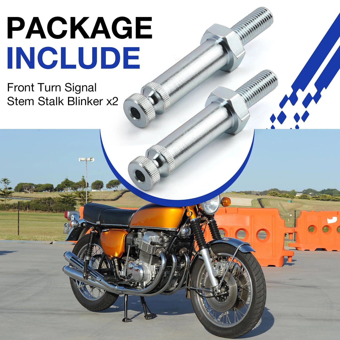 Front Turn Signal Stems Mounts for Honda CB750/CB450/XL250/XL350 (1969–1973)