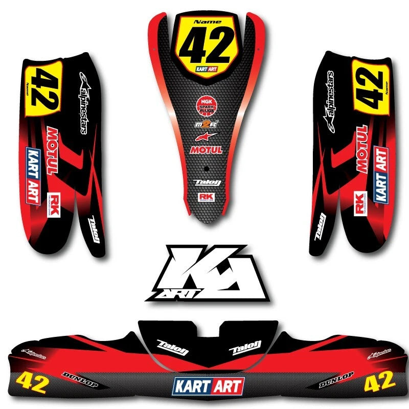Arrow X5 KART ART Thunder Style Sticker Kit - Graphics Decals for Kart