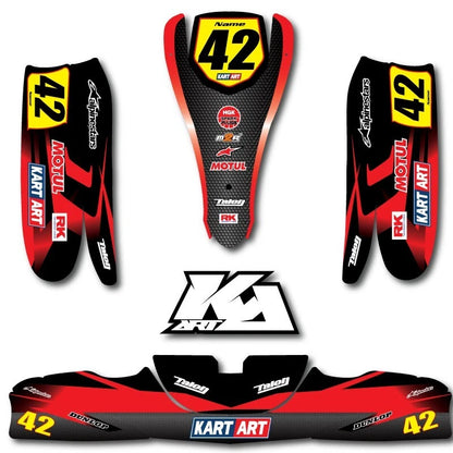 Arrow X5 KART ART Thunder Style Sticker Kit - Graphics Decals for Kart