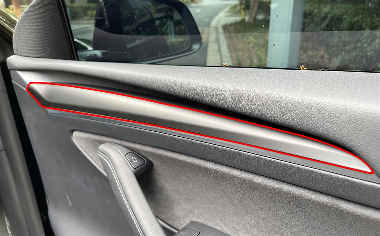 Armrest Panel Cover for Tesla Model 3 & Y (2017-2023) Matte Black