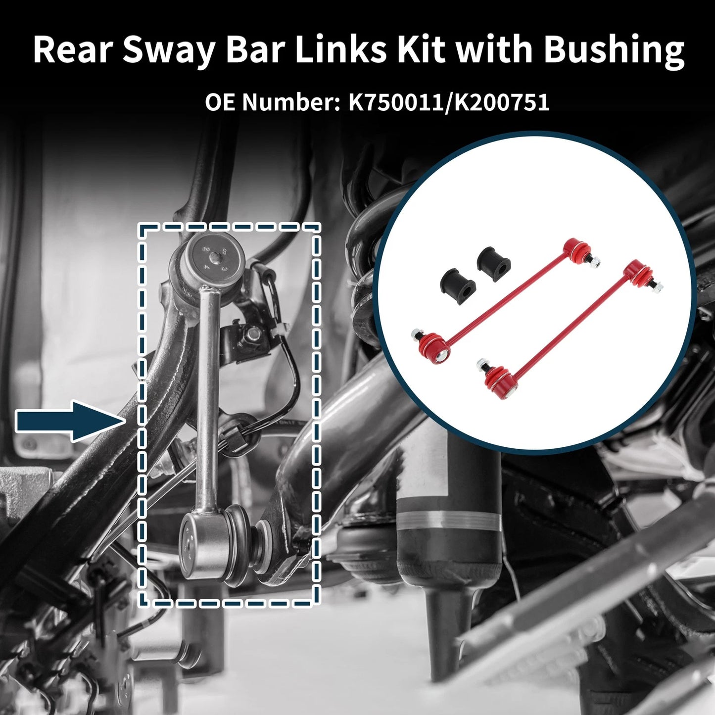 Rear Stabilizer Bar Links & Bushings for Toyota Camry (2002-2023)