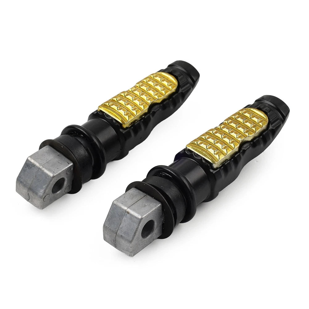 8MM Universal Motorcycle Rear Foot Pegs for Harley Honda Gold