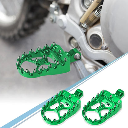 Pair Wide Foot Peg 360° Aluminum Alloy Foot Peg Green for Motorcycle