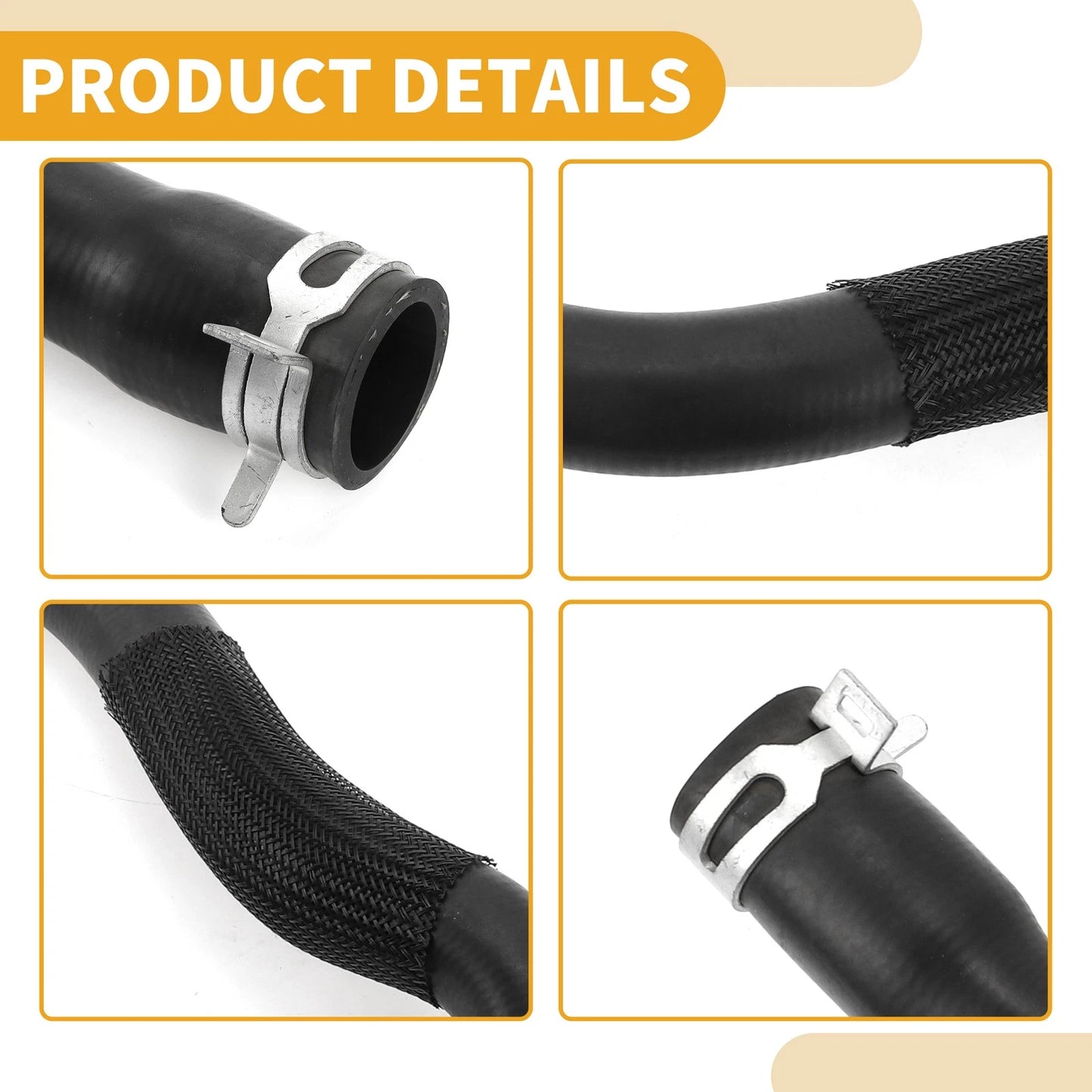 Radiator Hose for Ford Focus Mk3 1.6/2.0 Rubber Black (2010-2020)
