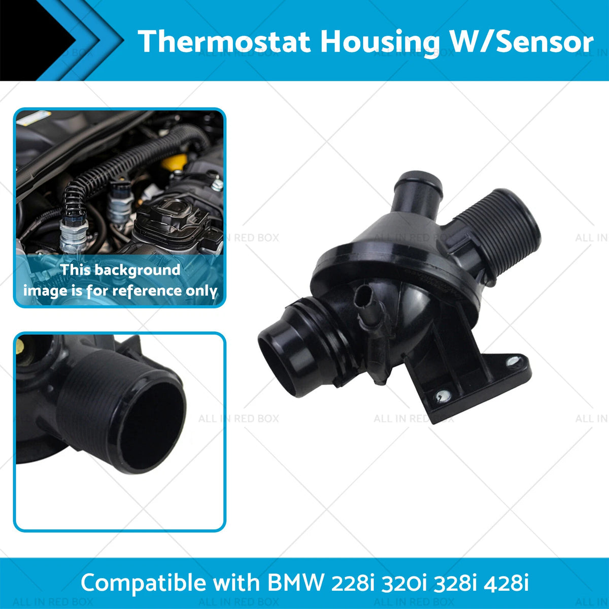 Thermostat Housing w/Sensor for BMW 320i 328i 428i 228i (2012-2019)