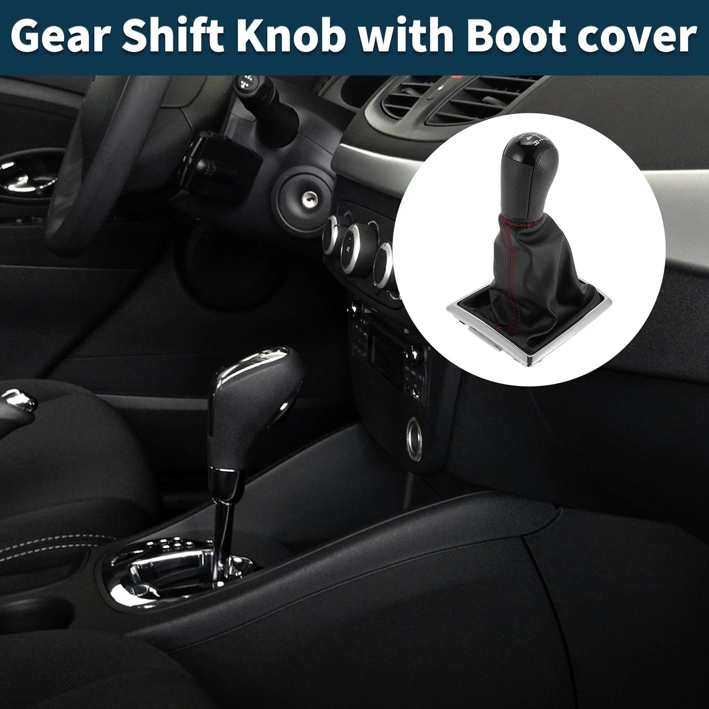5 Speed Manual Gear Shift Knob & Cover for Ford Focus (2004-2008)