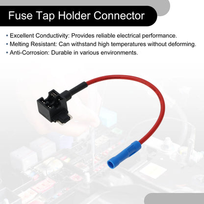 Mini Fuse Tap Adapter w/ 8 x 5A, 10A, 15A, 20A Blade Fuses for DC 32V