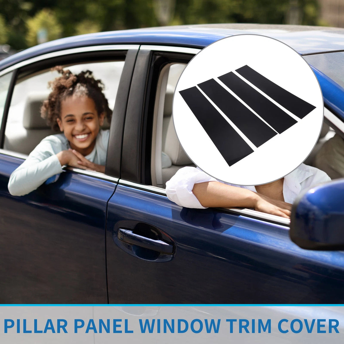 4 x Car Pillar Window Trim Covers for Ford F-150, Lincoln (2004-2014)