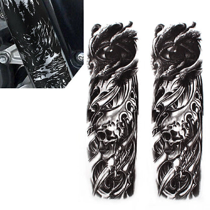 Custom Front Fork Skull Decal Medallion Stickers for Harley Yamaha