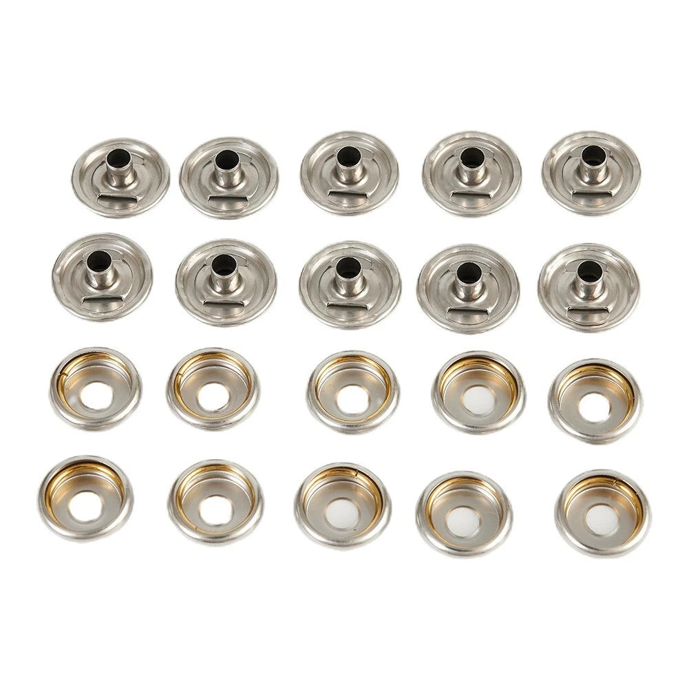 Boat Screw Kit 30pcs Snap Fastener Stainless Steel Awnings Cap Screw Kit