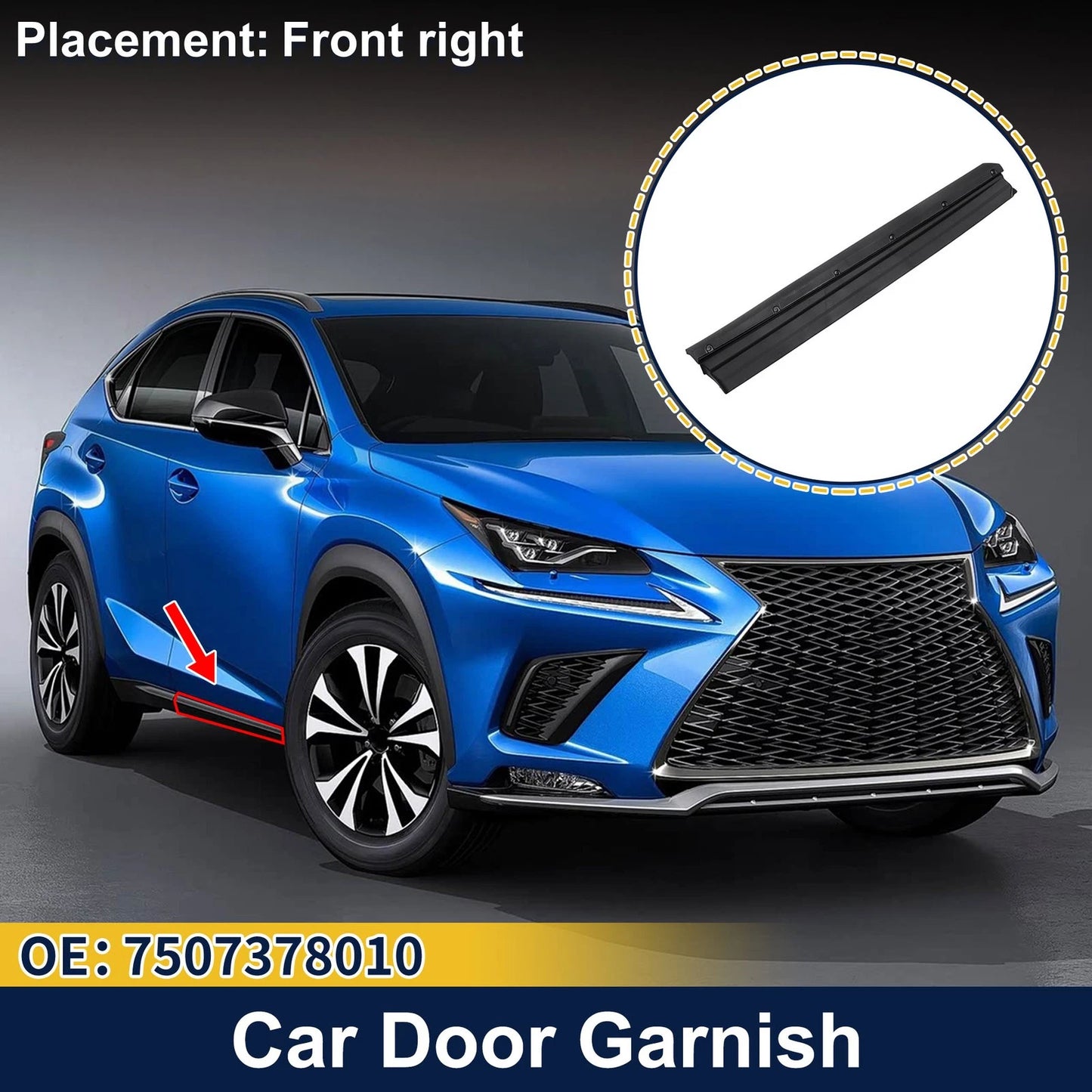 Lower Door Trim for Lexus NX200t F Sport (2015-2021)